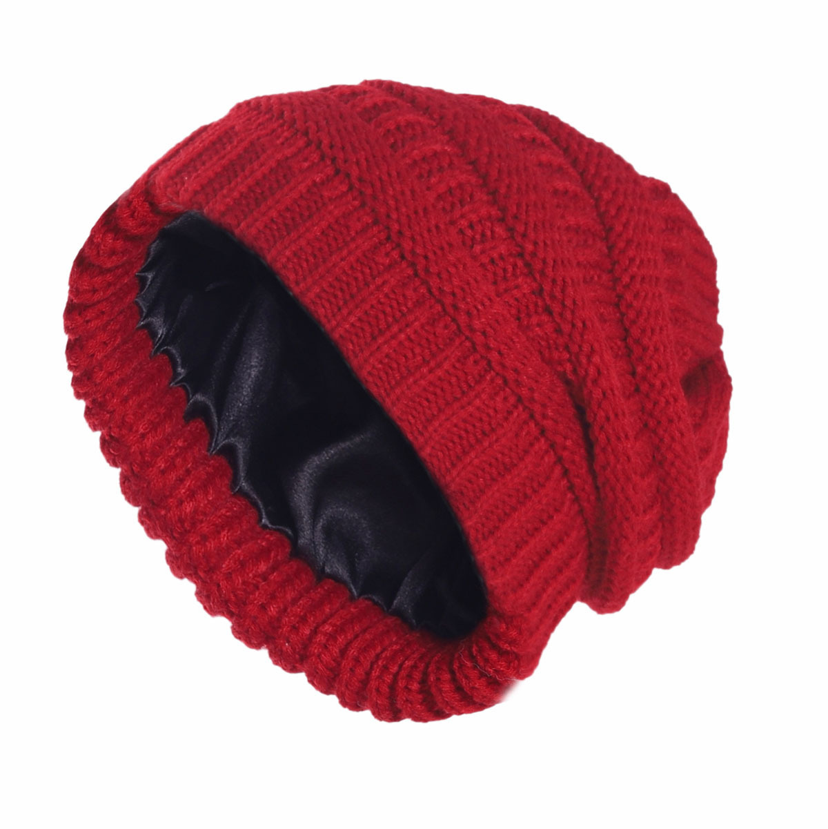 Polyester Customizable Satin-Lined Winter Beanie For All-Day Comfort 7