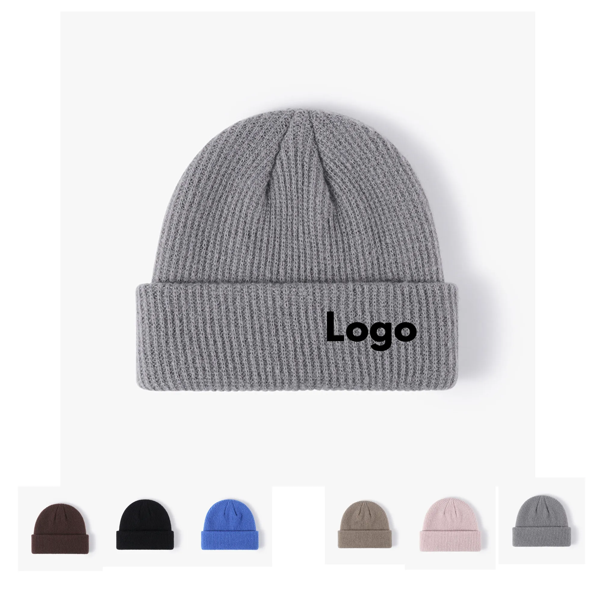 MOQ 50 Pieces Men's Warm Knit Cap 4