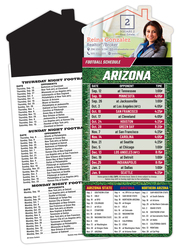 Magna-Card House Shape Magnet Football Schedules (3.5x9)