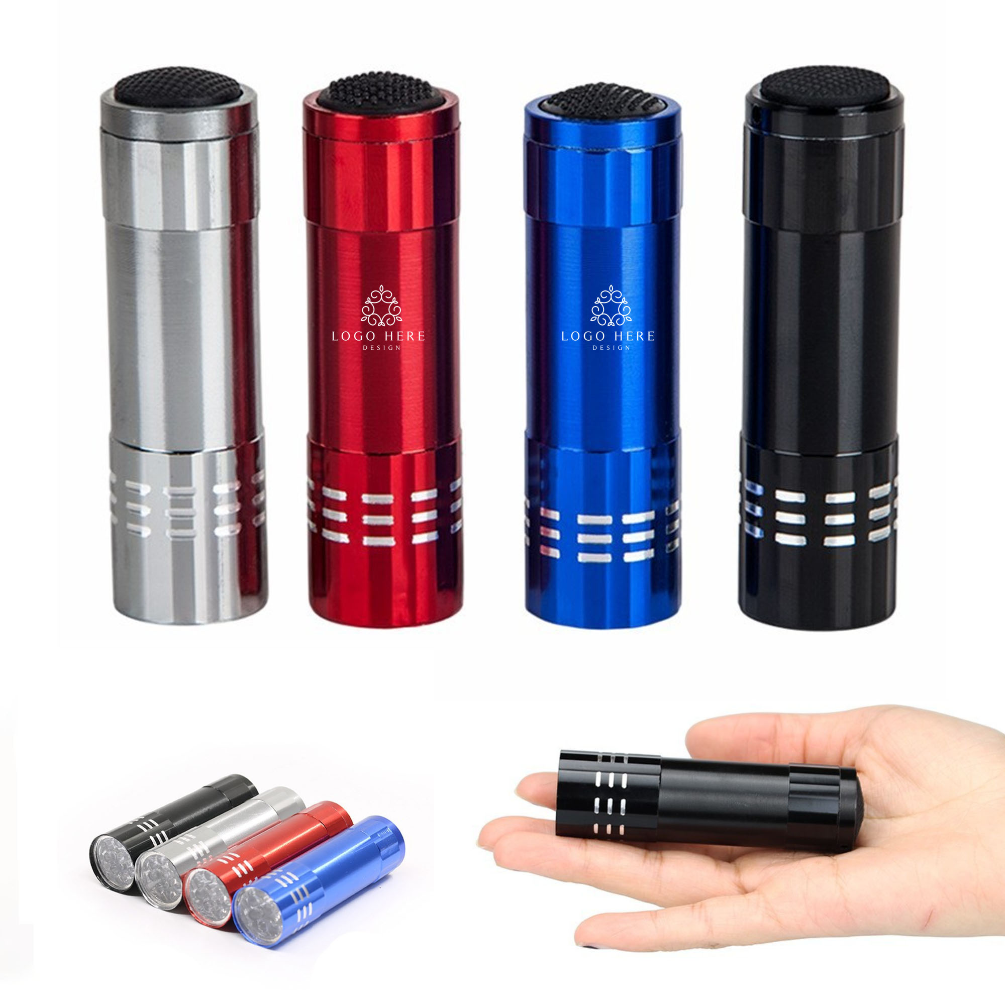 Mini Aluminum 9 LED Small Flashlight