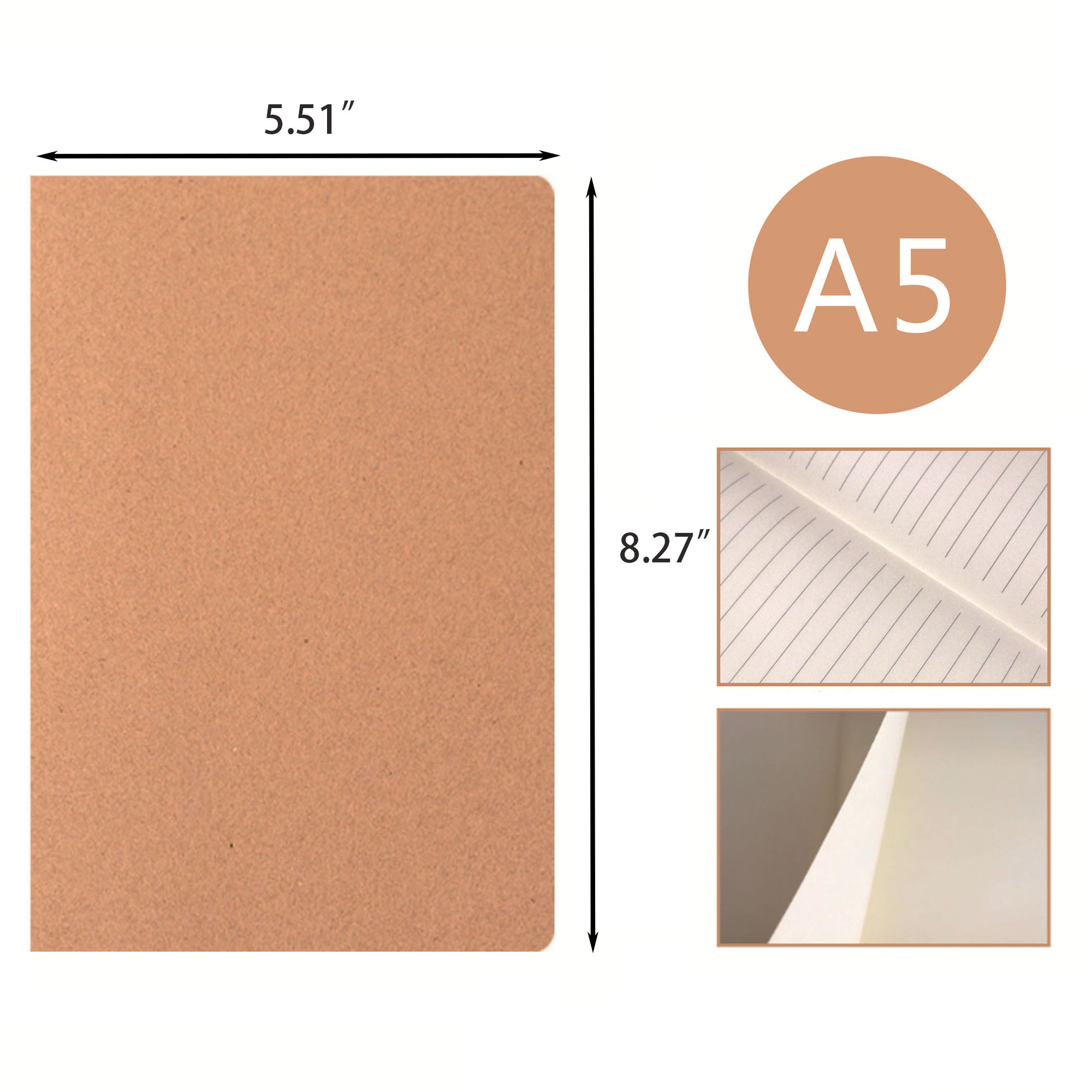A5 Multicolor Thickened Kraft Paper Notebook 4