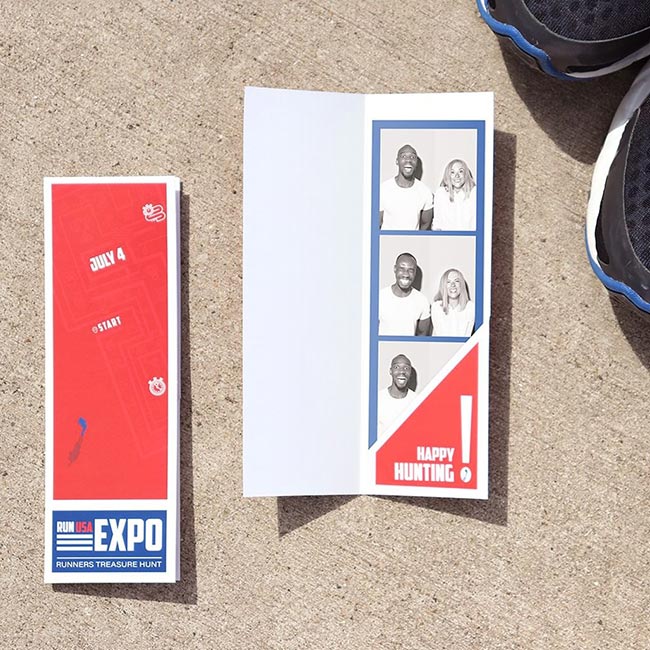 2x6 photo booth pocket folder for an athlete expo