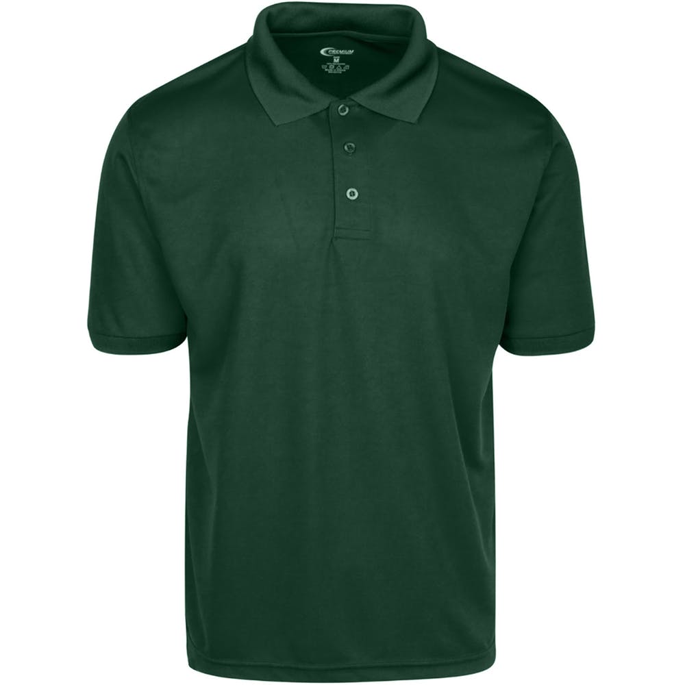 Men's Polo Shirts - Hunter Green Medium Moisture Wicking 3
