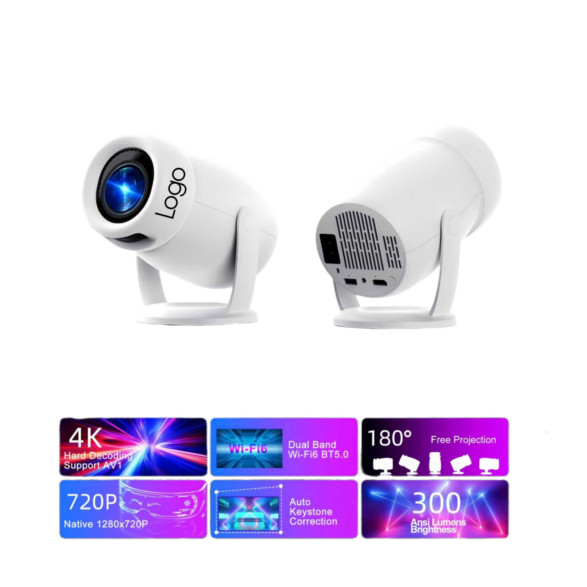 4K HD Wireless Projector 3