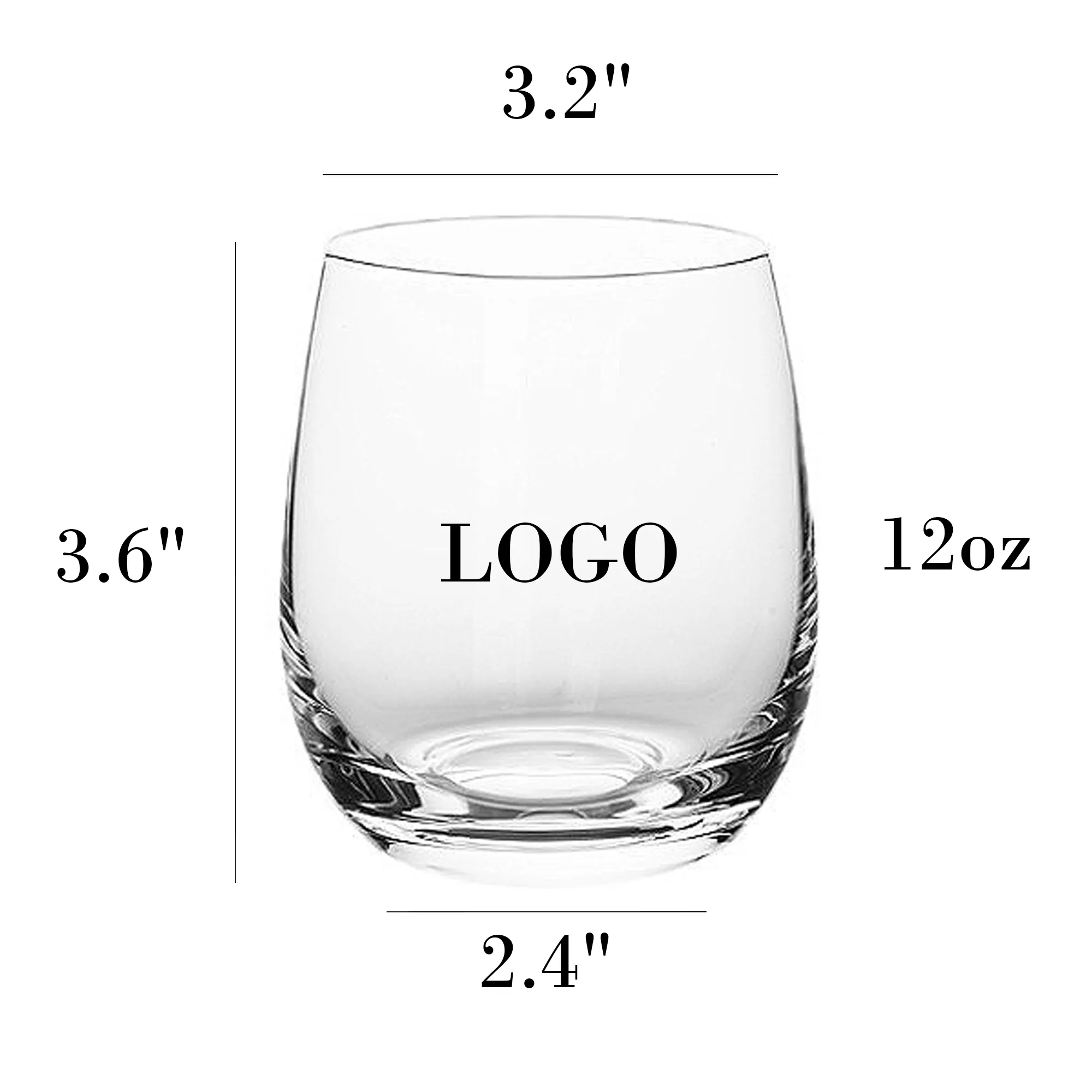 Eggshell Type Stemless Wine Glass 7