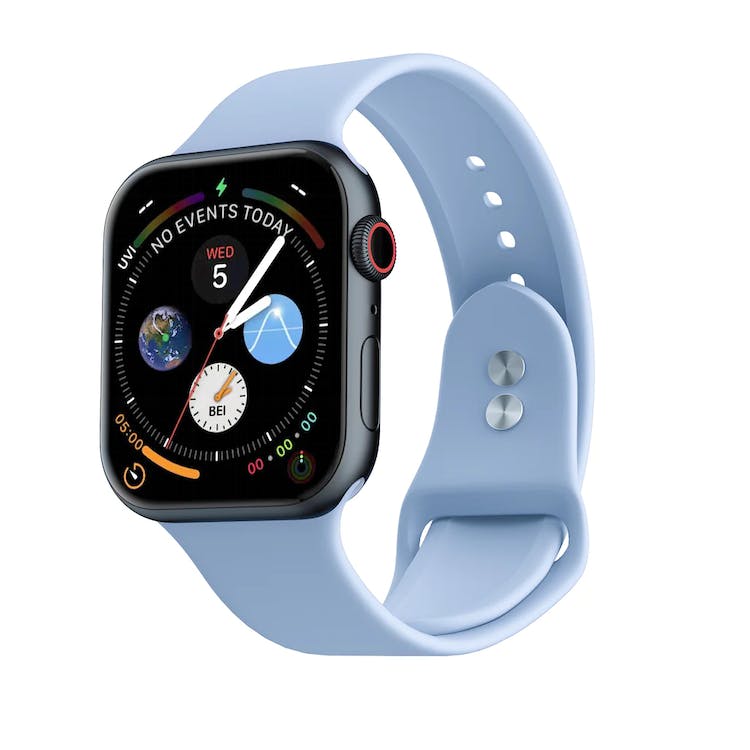 Apple Watch Dual Clasp Bands - Sky Blue Silicone 38mm/40mm/41mm 3