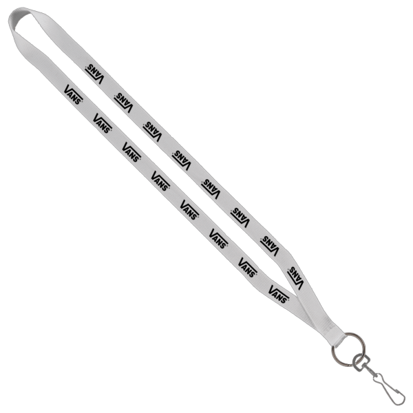 1/2" Polyester Lanyard with Sewn Metal Swivel Snap Hook
