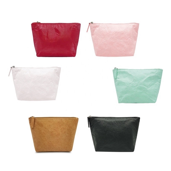 Reusable Dupont Paper Toiletry Bag Zipper Organizer 7