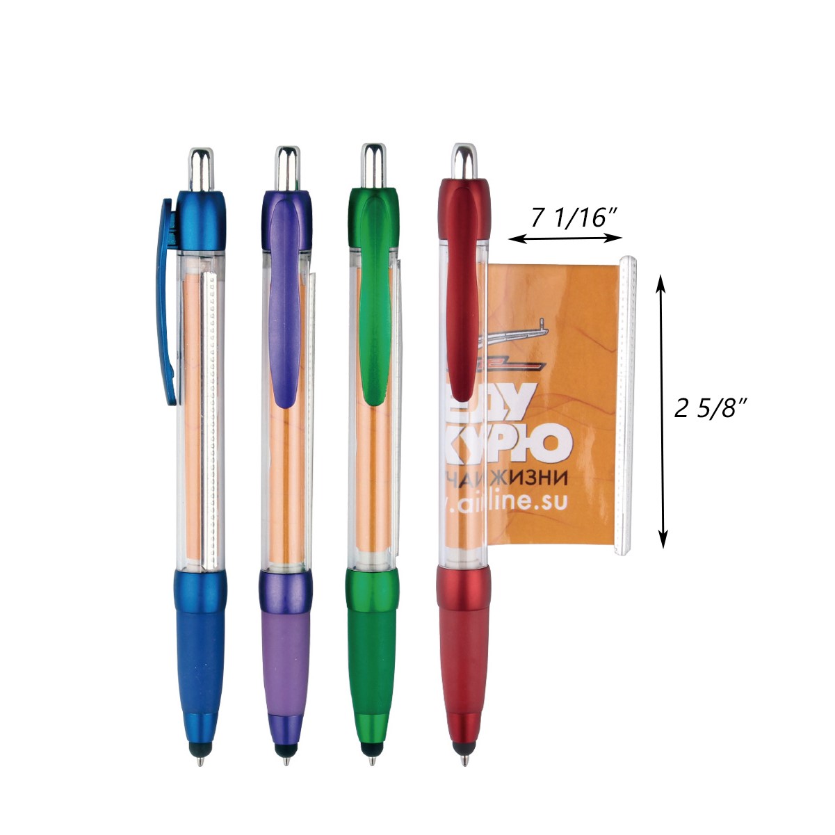 2" 1 Polymer Banner Pen with Stylus