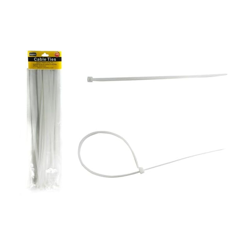 Cable Zip Ties - Nylon White 15" 3