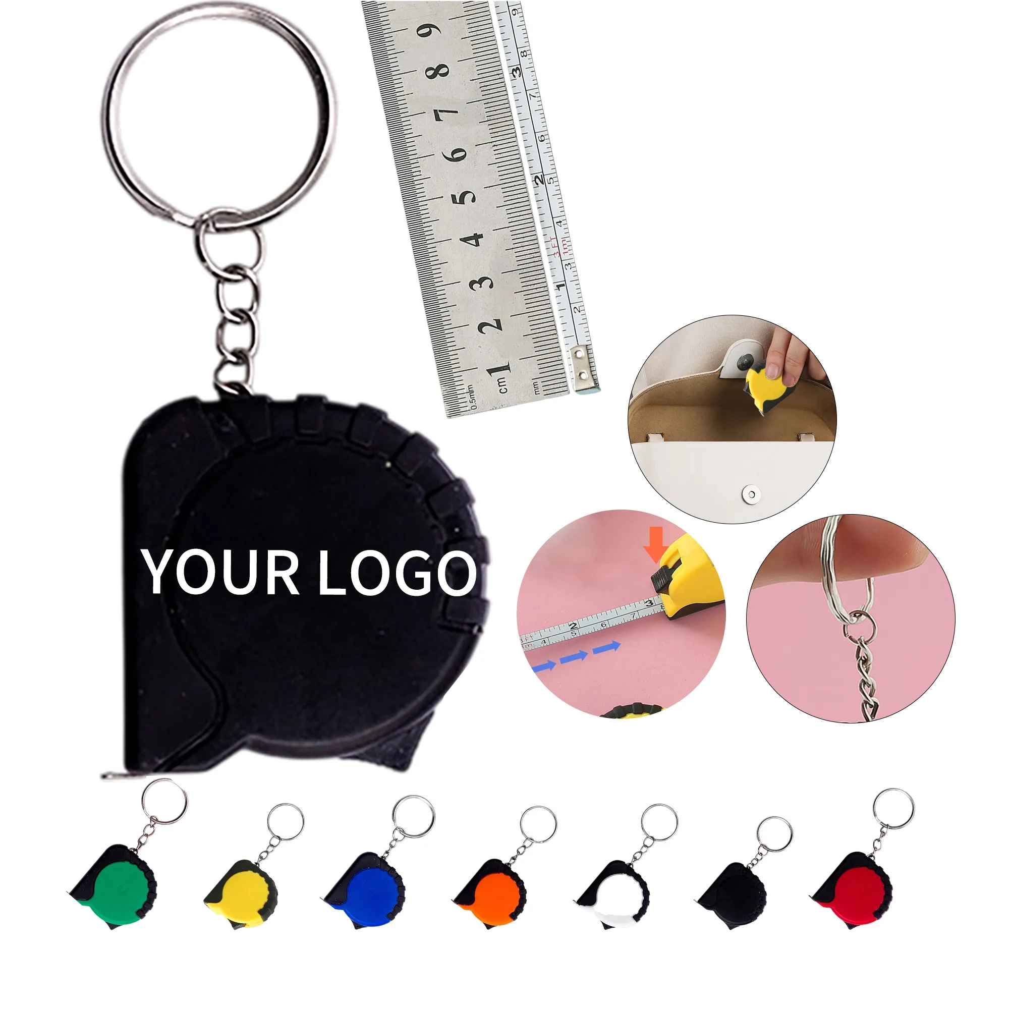 Mini Tape Measure Keychain Lightweight ABS and Steel Design