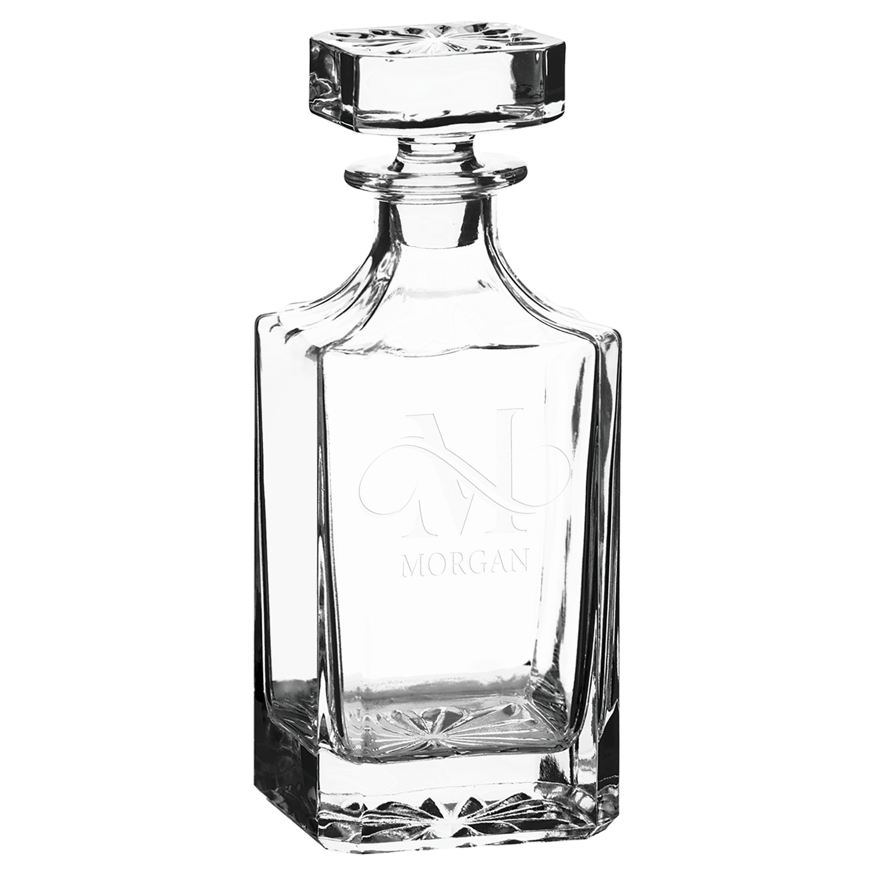 Polar Camel Clear 750 M L Square Glass Decanter in Black Gift Box with Printed Paper Sleeve 2