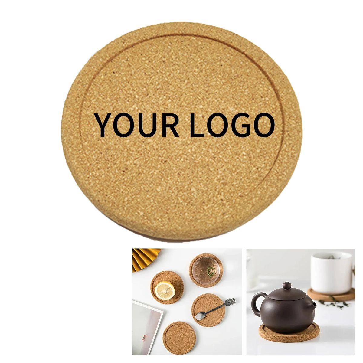 Round Cork Coaster 3.9 Inch for Hot and Cold Drinks
