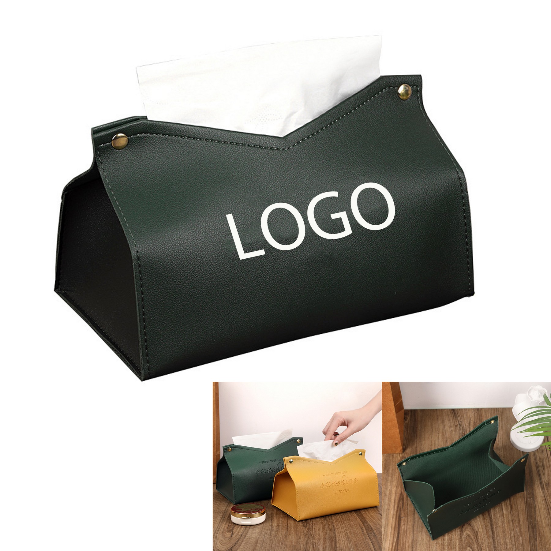 Leather Car & Home Tissue Box