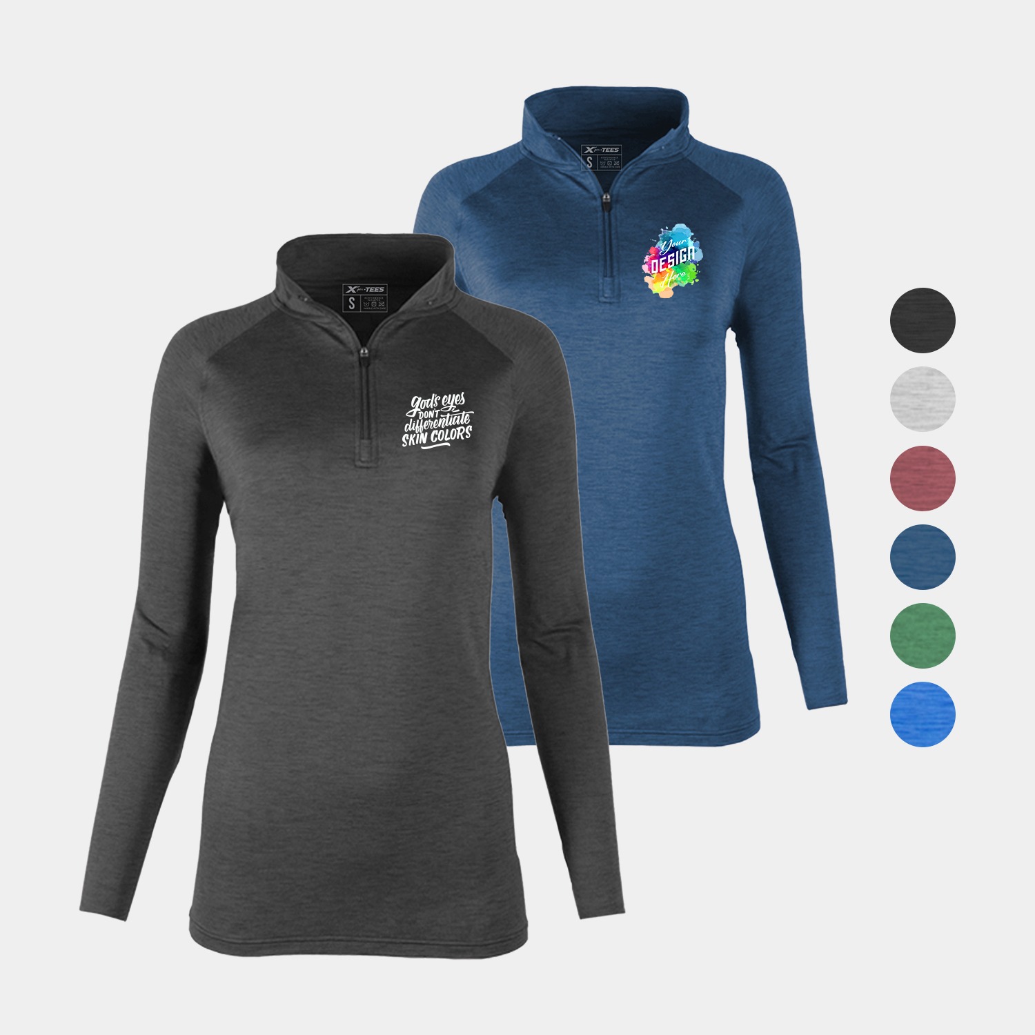Soft Stretch Dye Women's Performance 1/4 Zip Long Sleeve