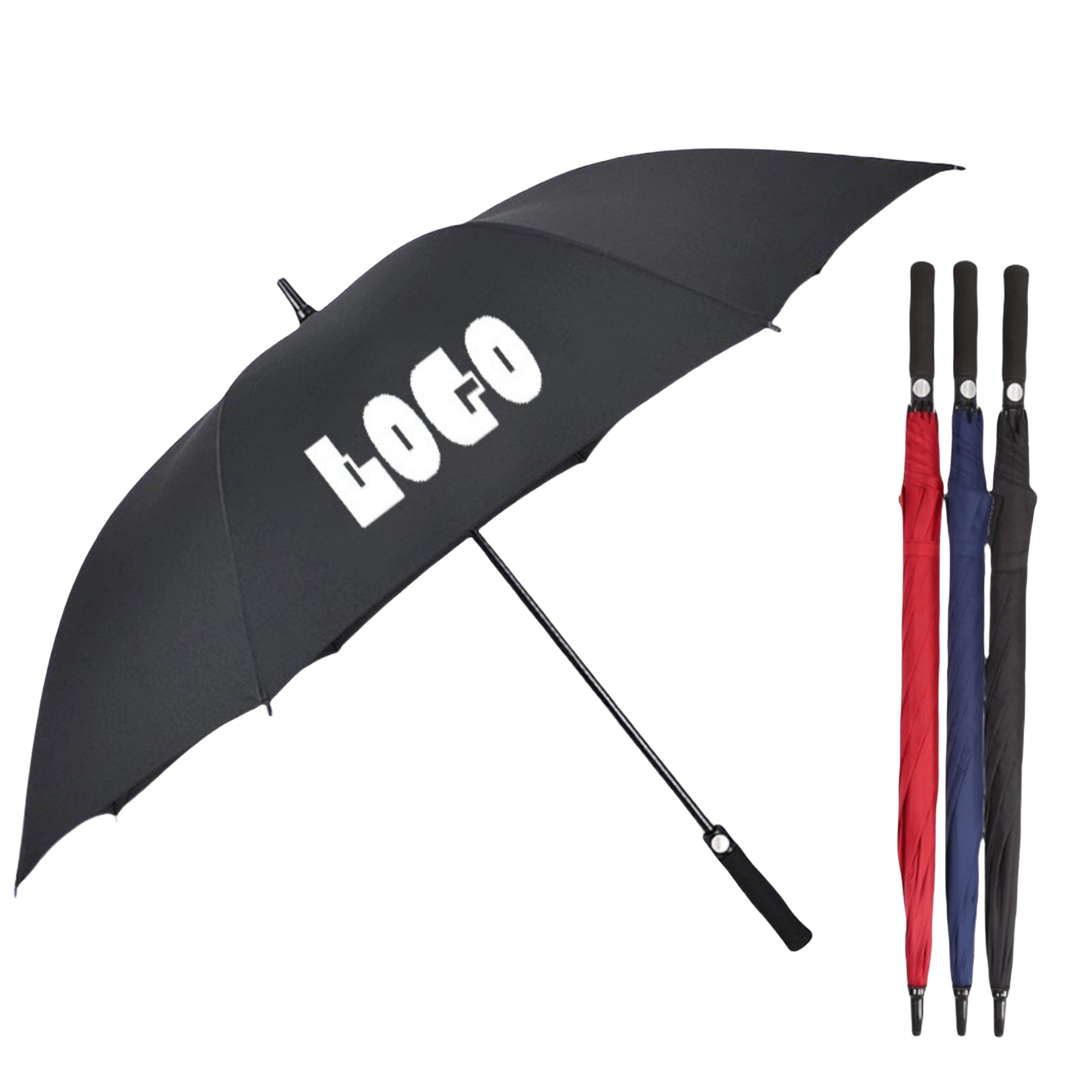 Golf Long 8-bone Fiber EVA Handle Umbrella