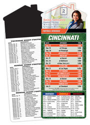 Magna-Card House Shape Magnet Football Schedules (3.5x9)