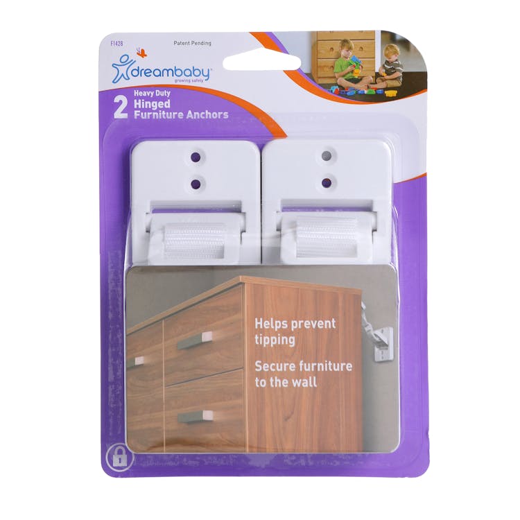 Heavy Duty Hinged Furniture Anchors - 2 Pack 3