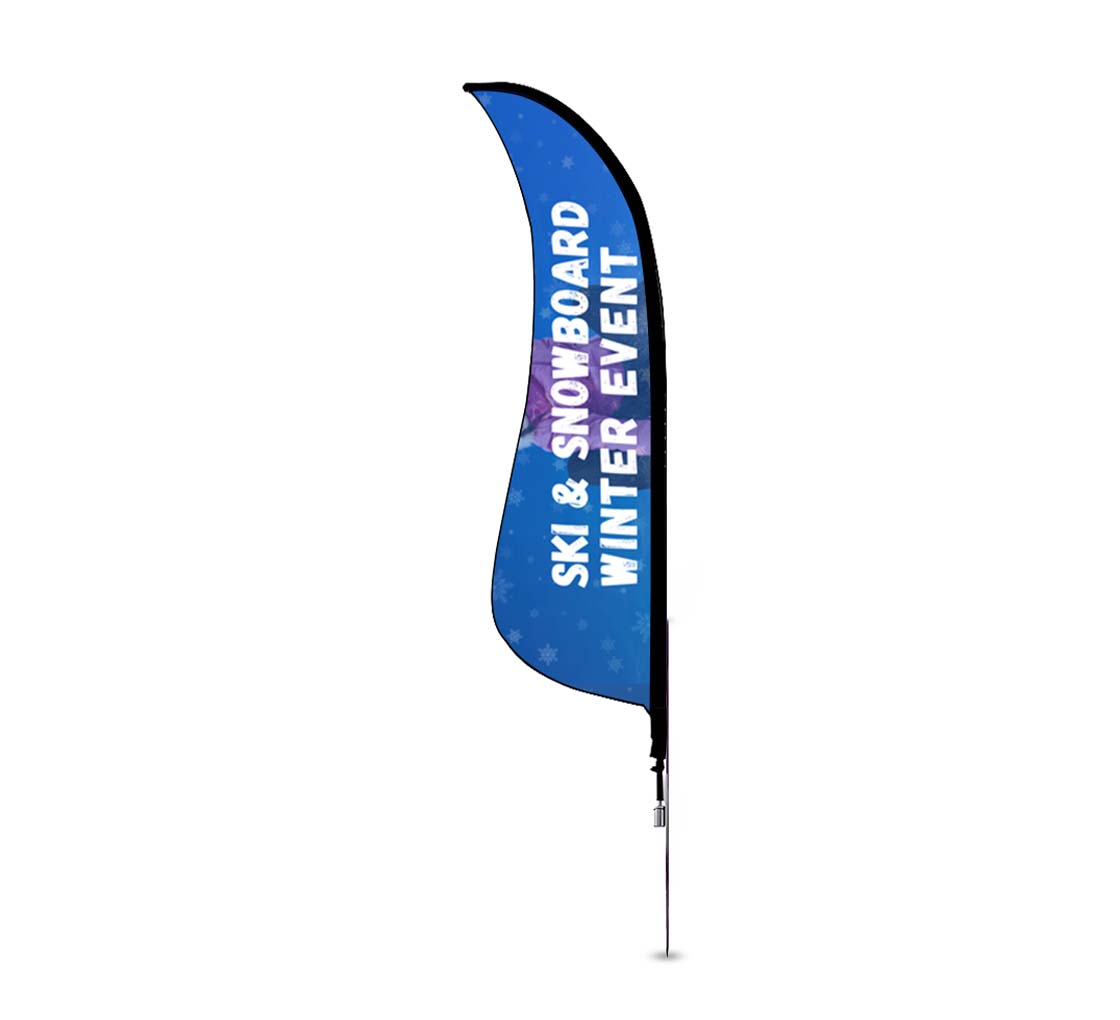 Shark Fin Flags, Single Sided Package (2.42ft x 6.67ft) 12
