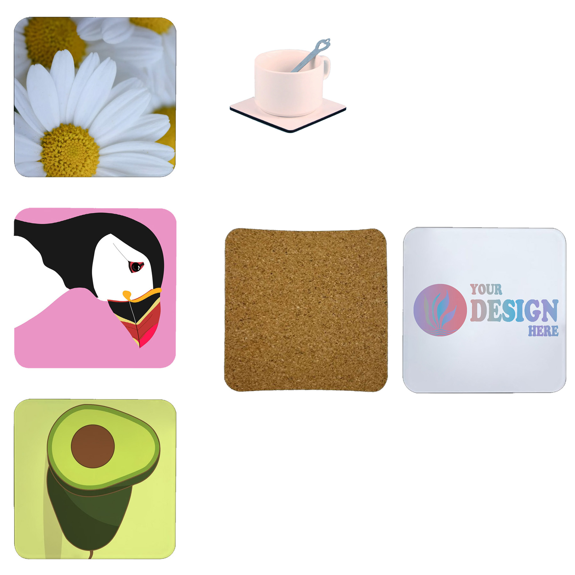 Acrylic Cork Cup Coaster 3