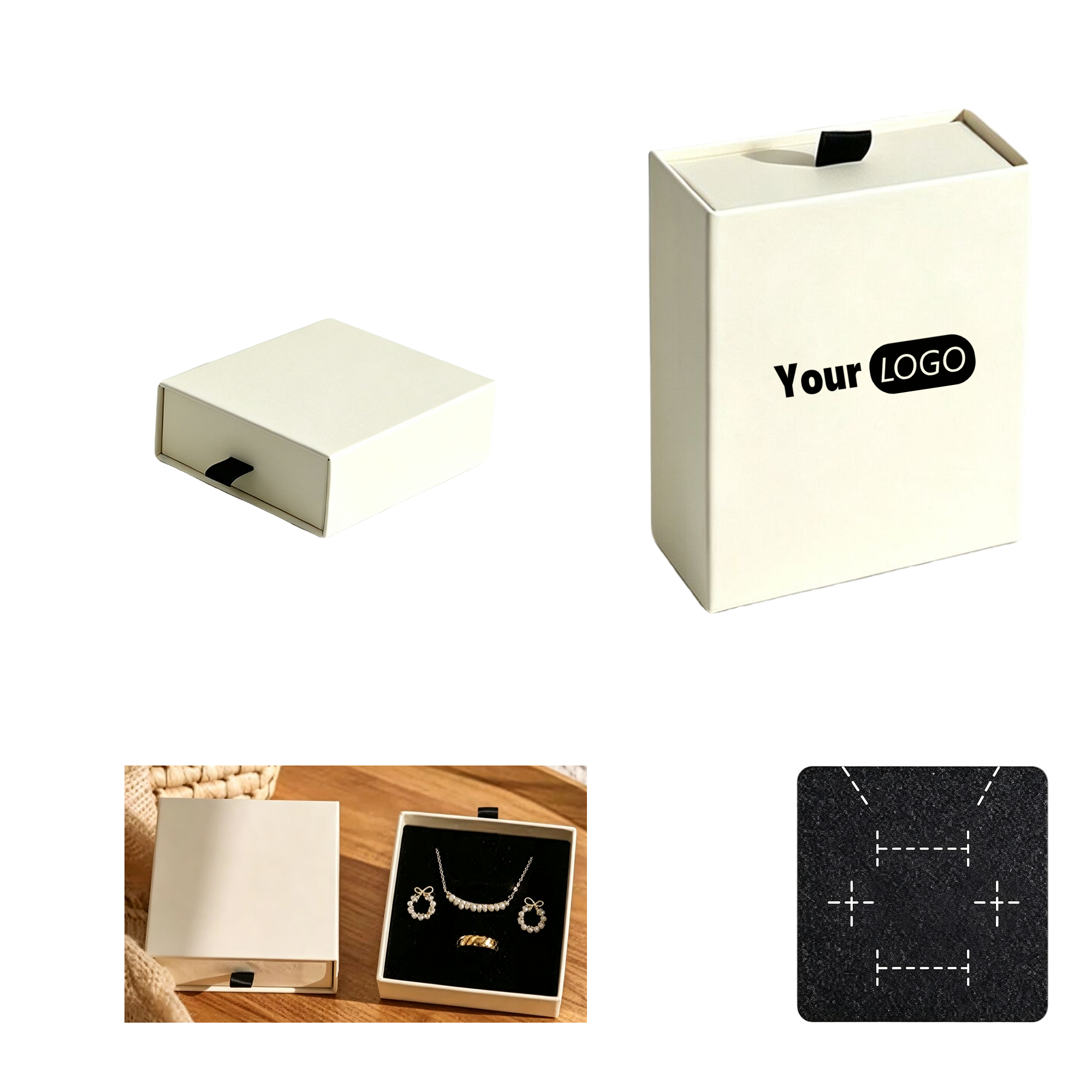 3.5 Inch Square Jewelry Drawer Organizer Box 2