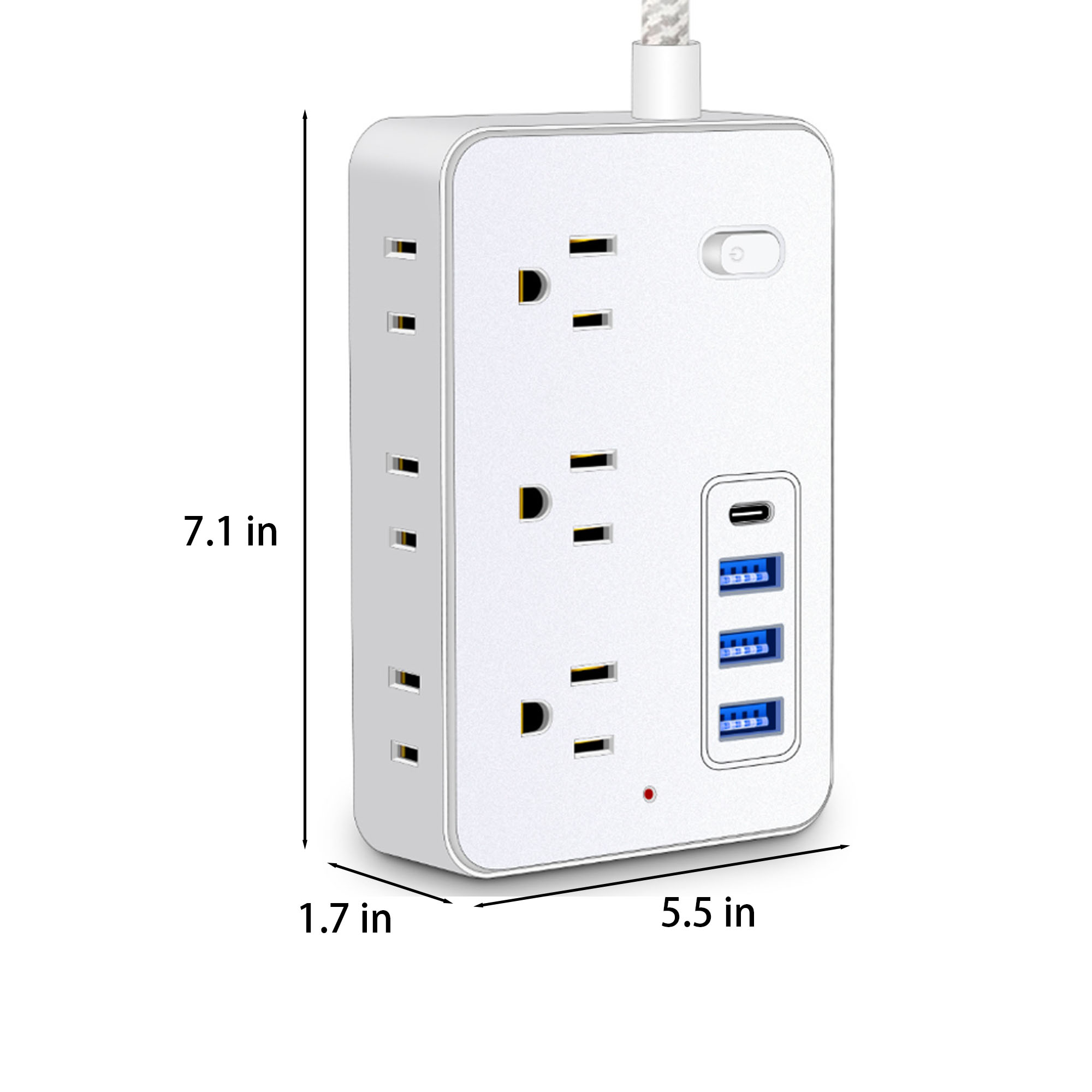 Multi-port 10 in 1 Power Strip 5