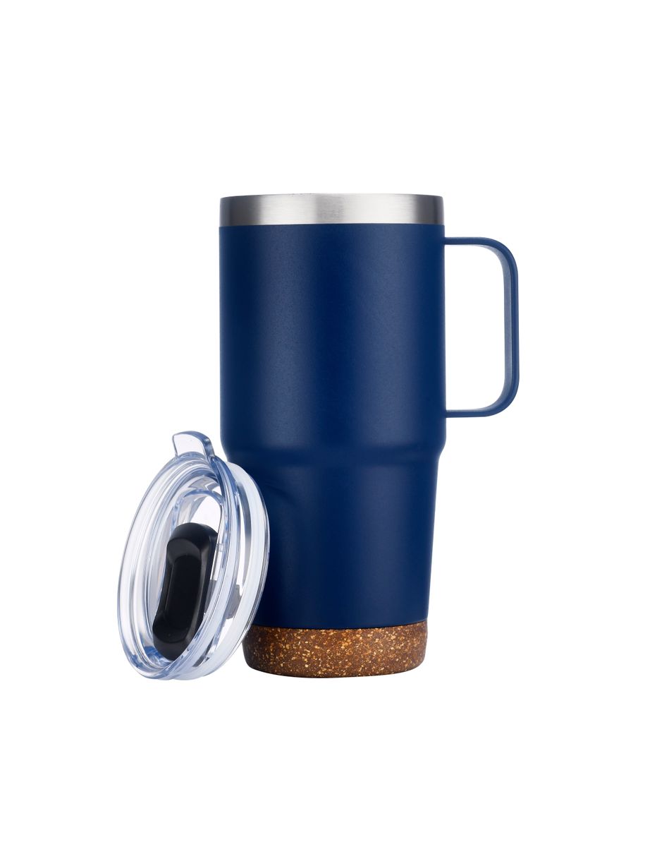 Endura 24 oz Navy SS Travel Mug with Cork Bottom 3