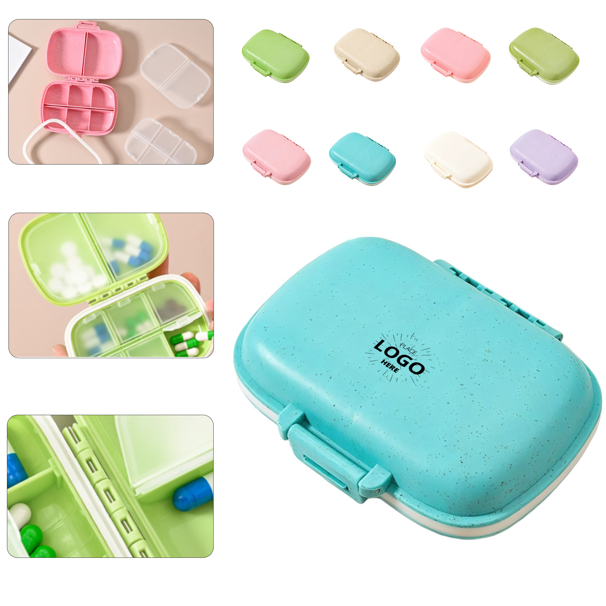 Wheat Straw Portable Pill Storage Case 2