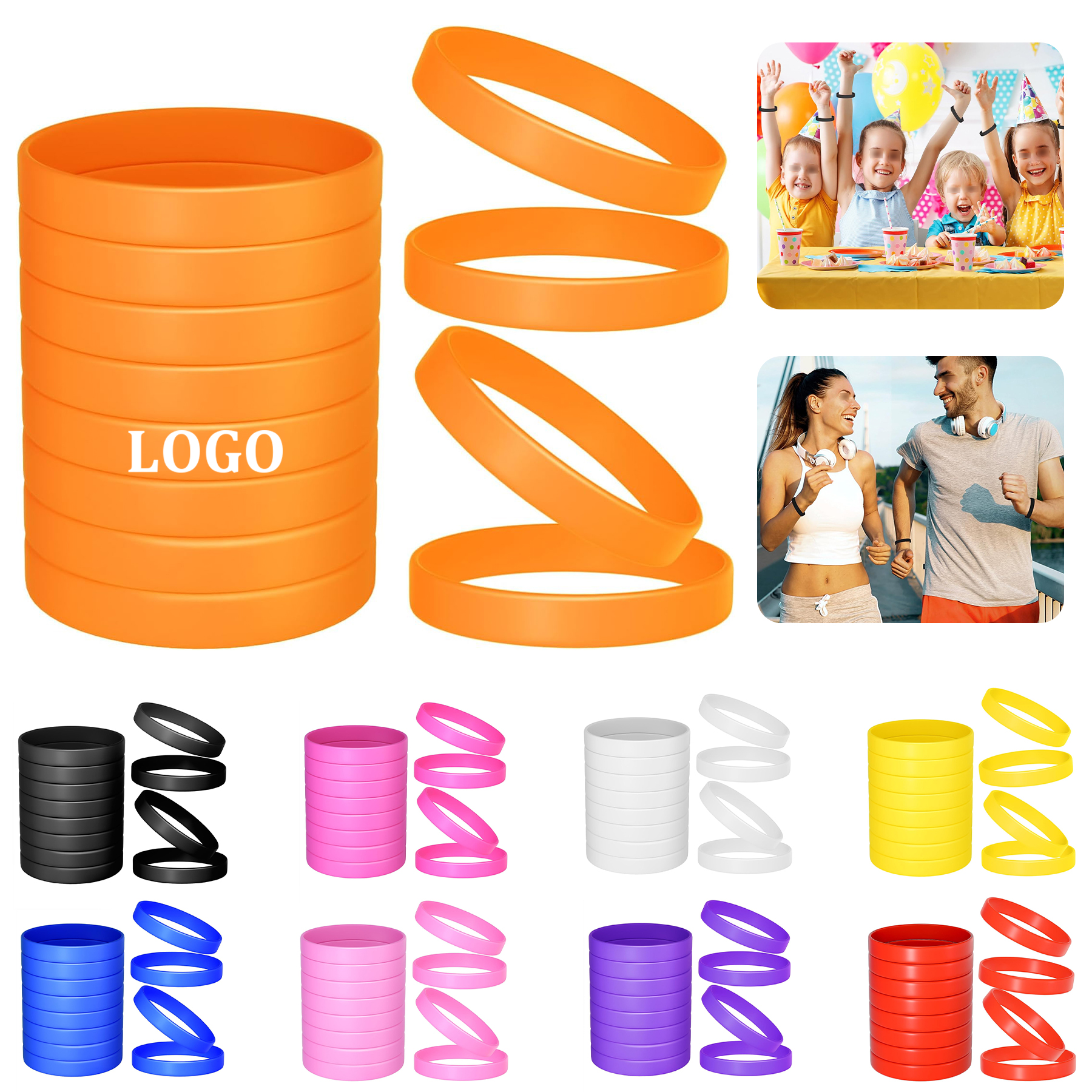 Color Blank Rubber Wristbands 2
