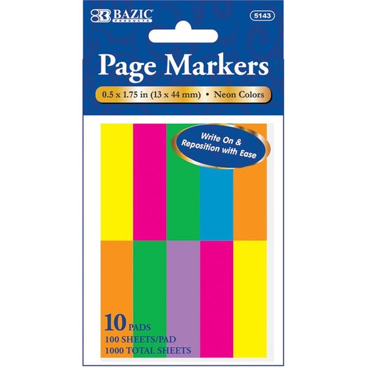 Page Markers - 1000 Sheets Neon Colors 2