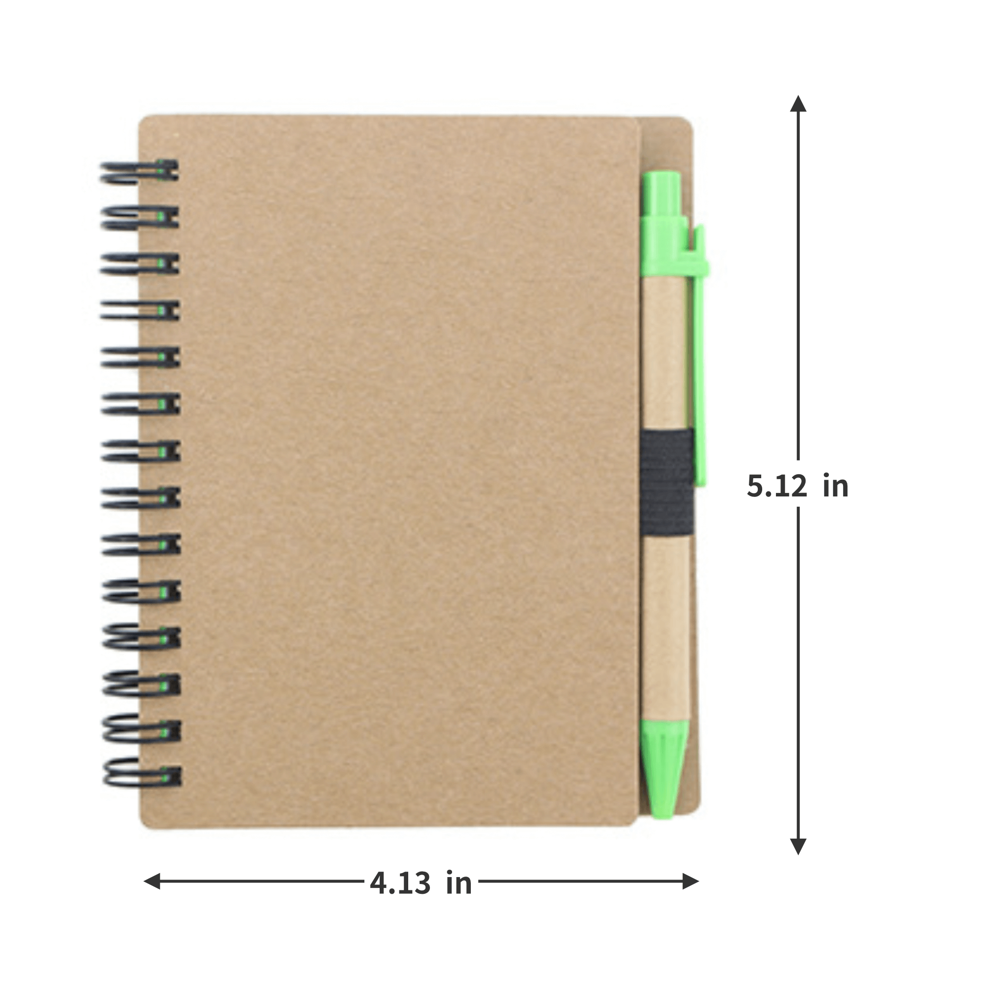 Custom Kraft Paper Spiral Notebook & Pen 5