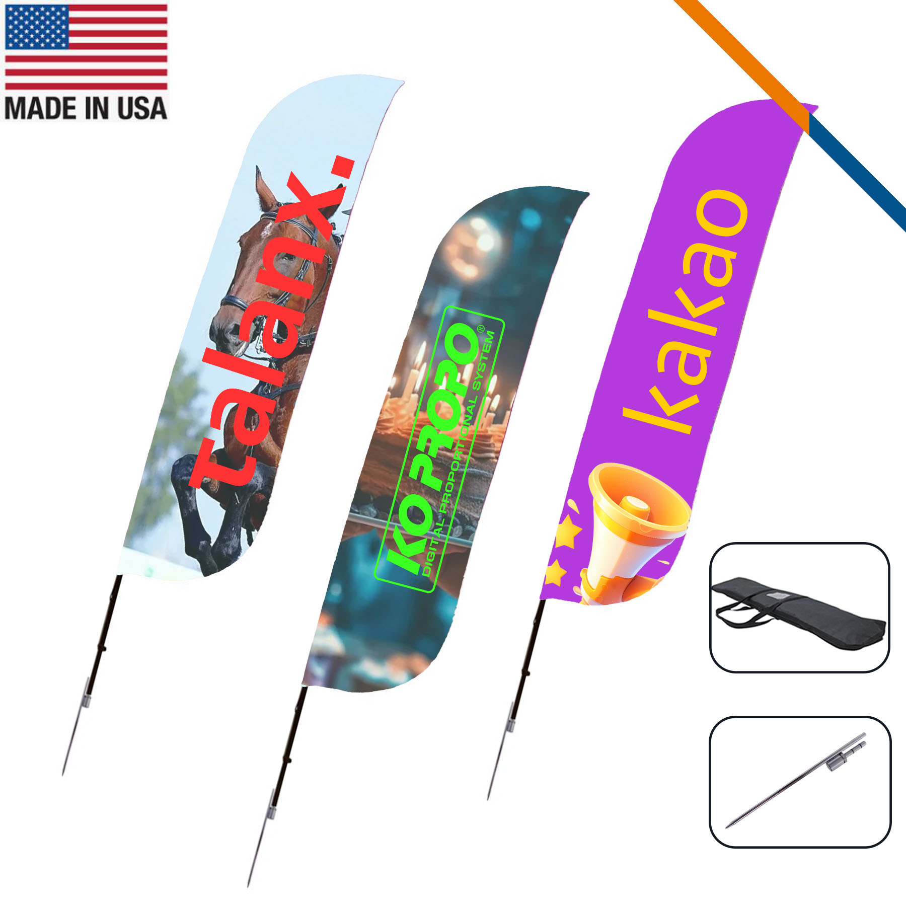 13' Garren Double-Sided Feather Flag
