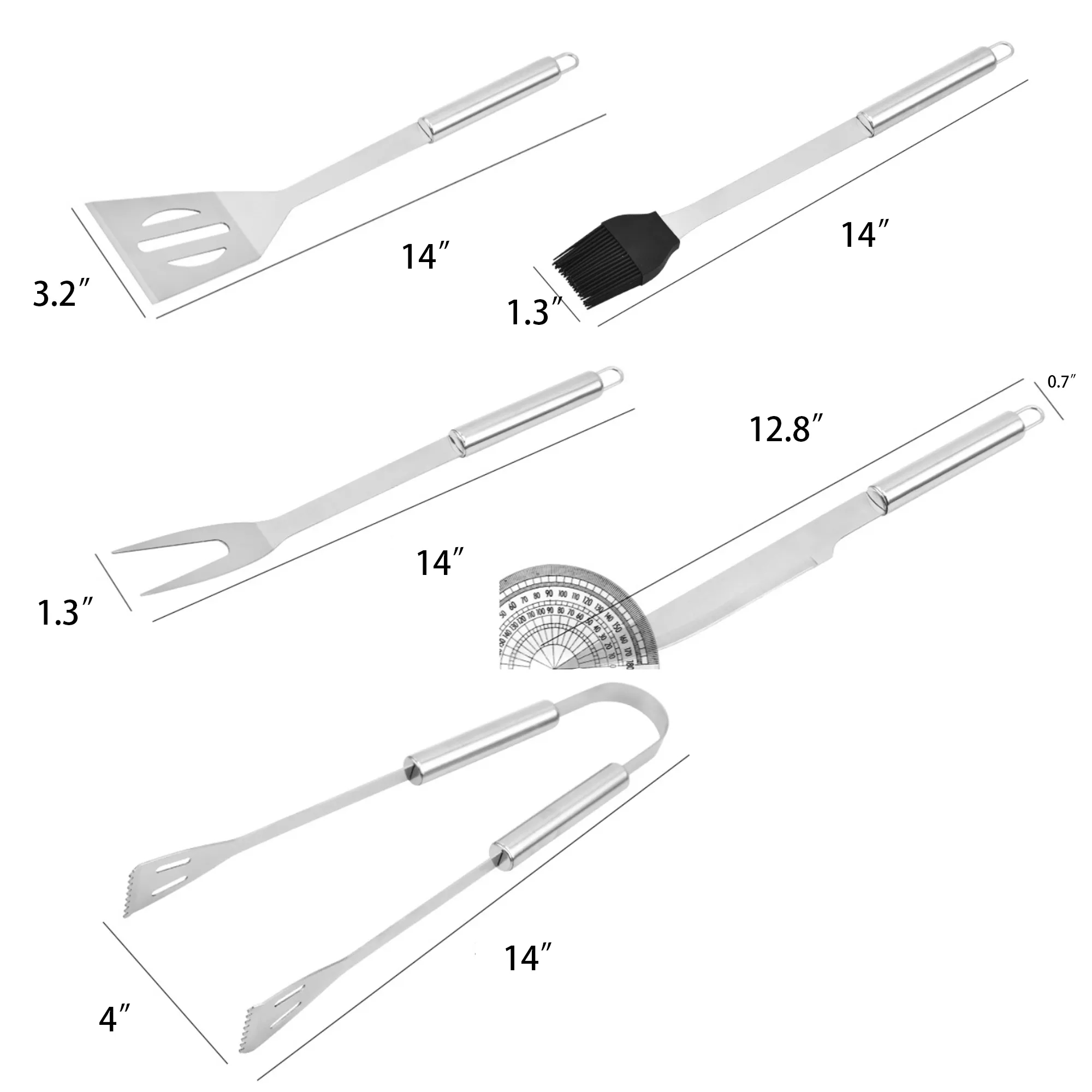 Stainless Steel Outdoor Grill 5-Piece Set 10