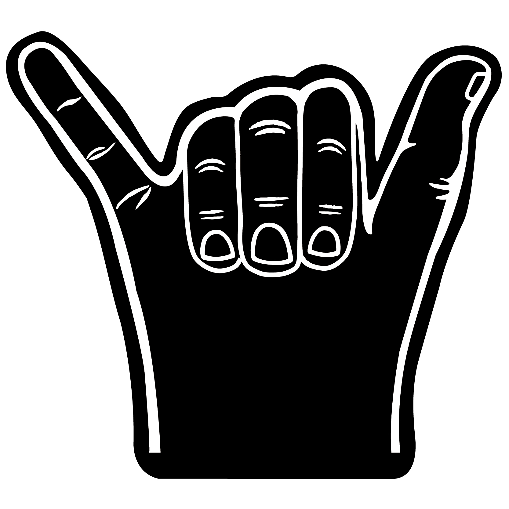 Foam Hang Ten Surfing Hand 47