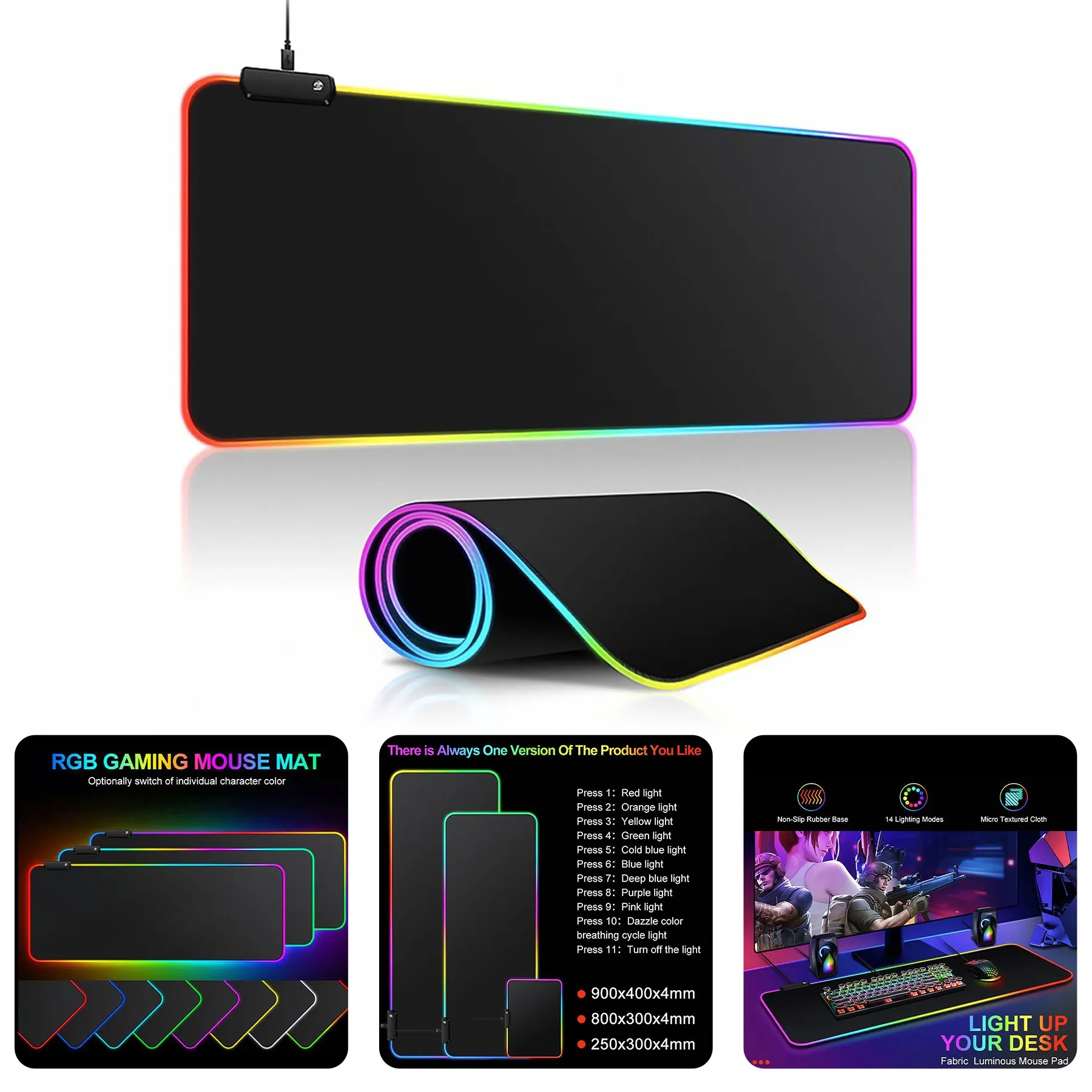 Led RGB Gaming Mouse Pad 16