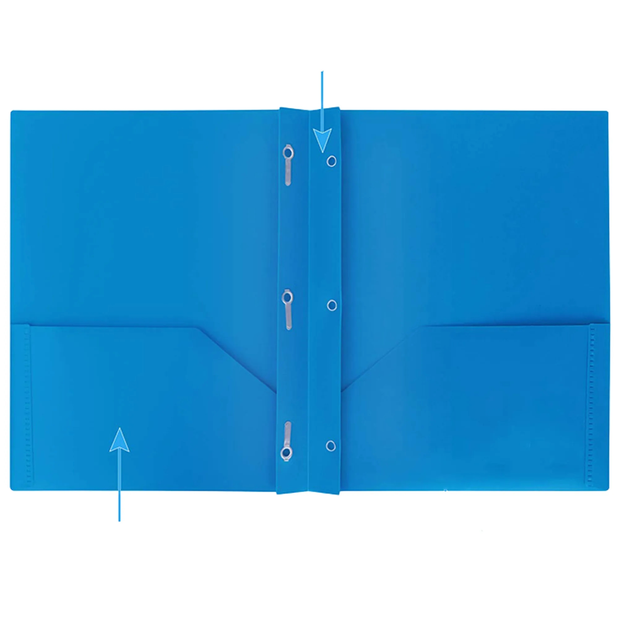 Plastic File 3 Hole Punch Folders with 2 Pockets(A4 Size) 8