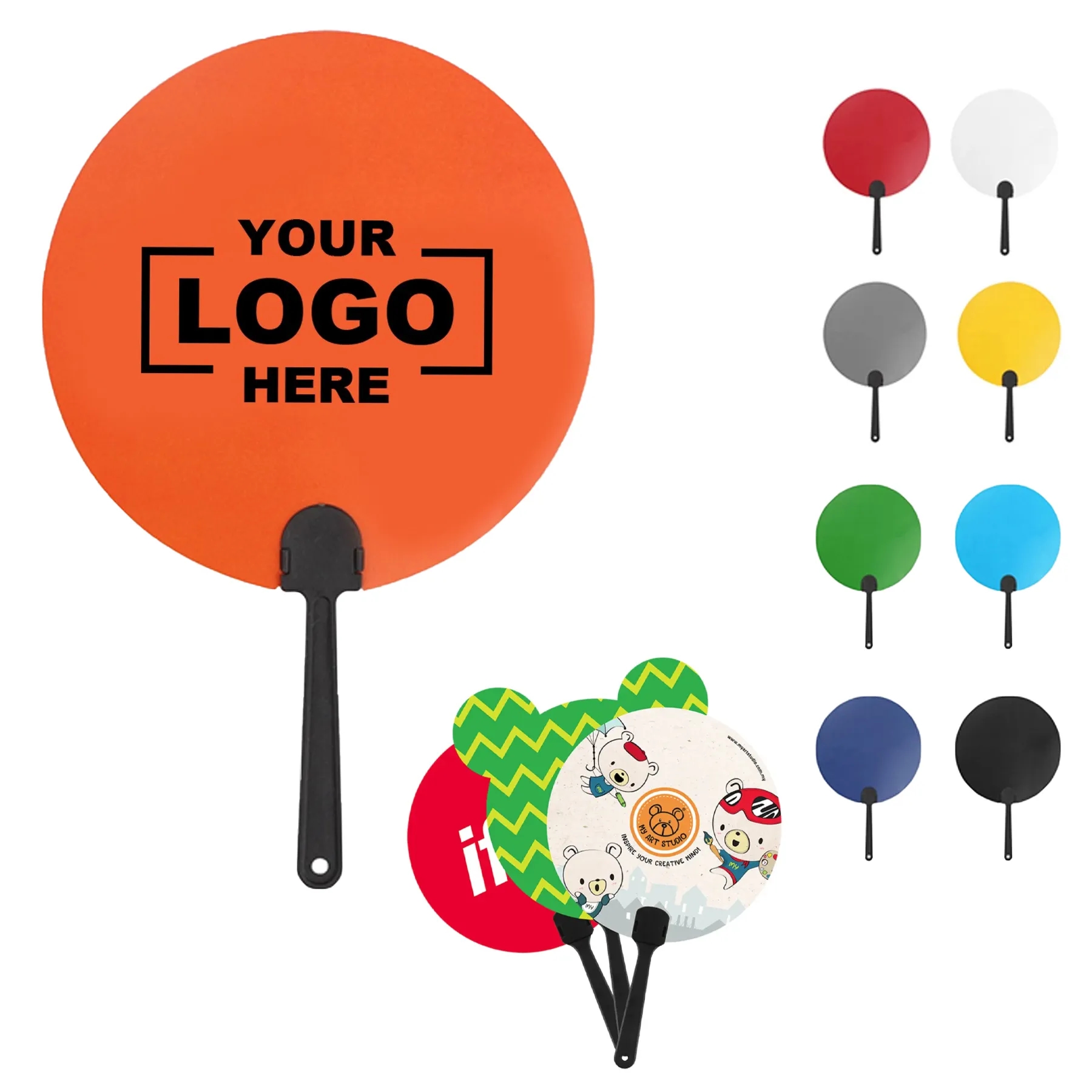 Plastic Round Handheld Fans