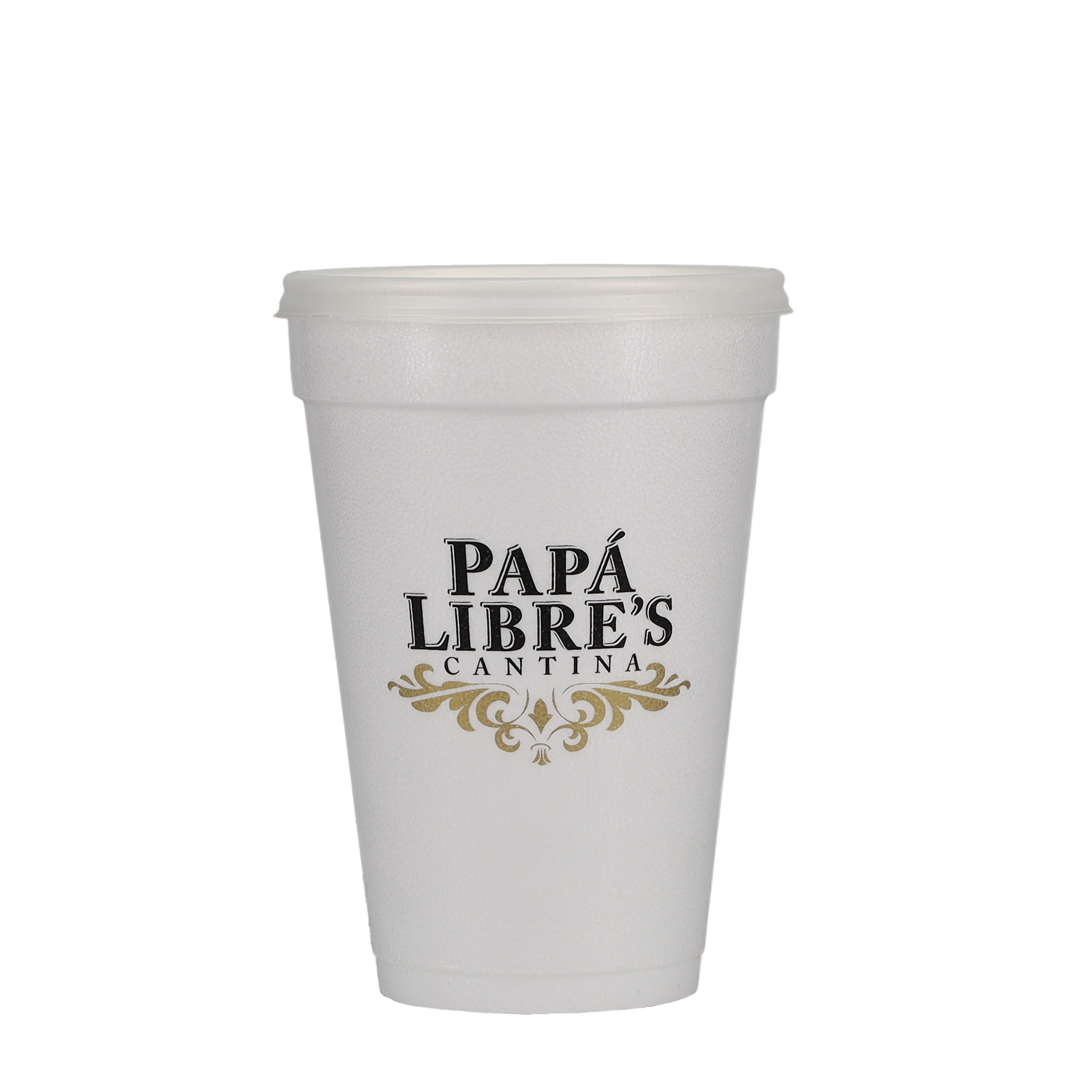 14/16/20/24 oz Foam Cup Straw Slot Lid Frosted 7