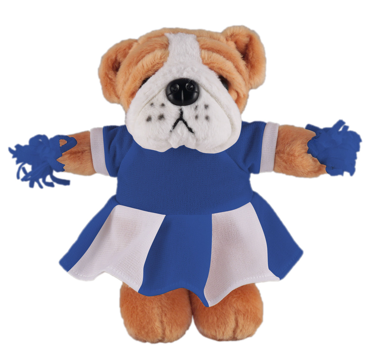 Soft Plush Stuffed Bulldog with Cheerleader Outfit - CO-DC004 | BigPromotions Soft Plush Stuffed Bulldog with Cheerleader Outfit - CO-DC004 | BigPromotions