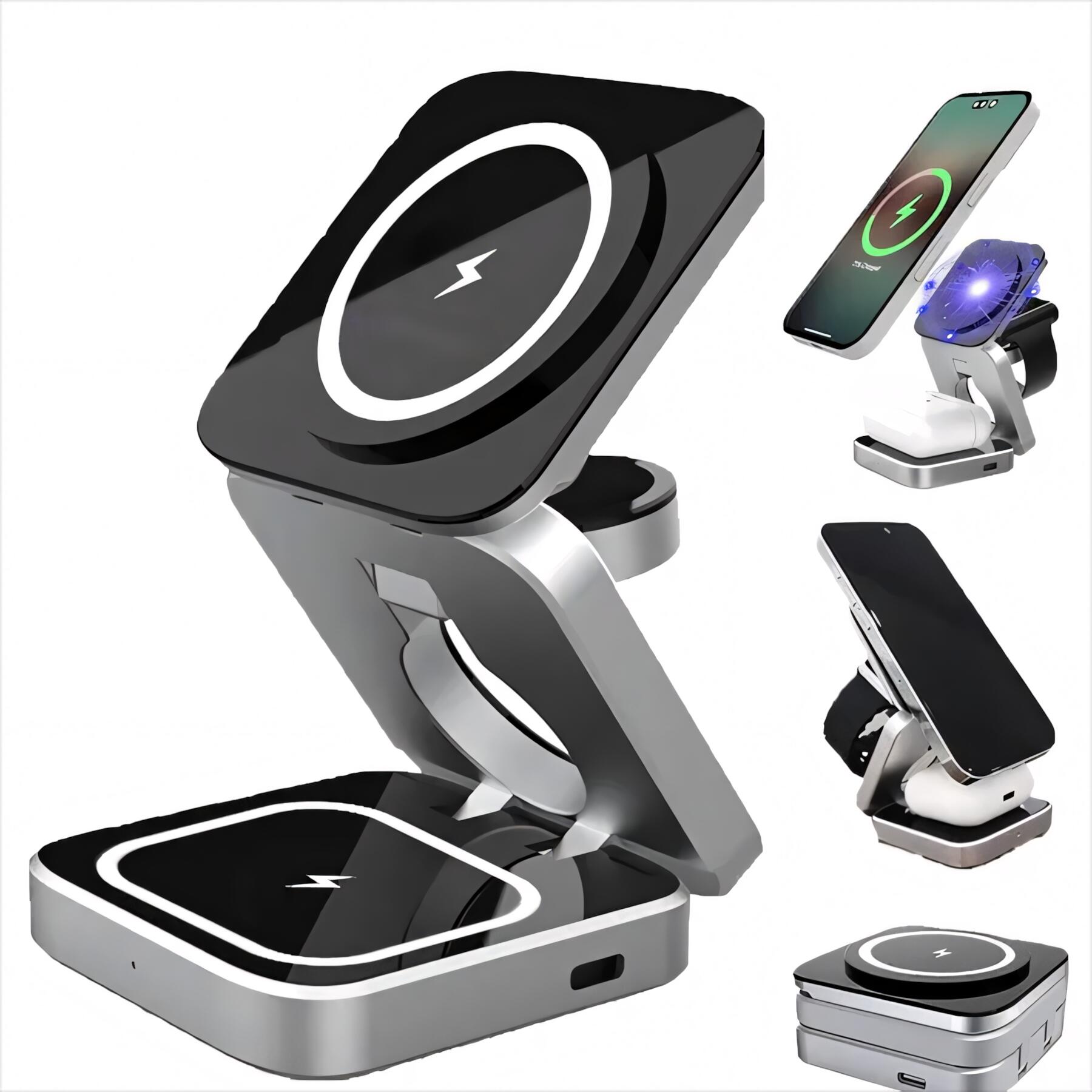 3-in-1 Magnetic Desk Wireless Charger