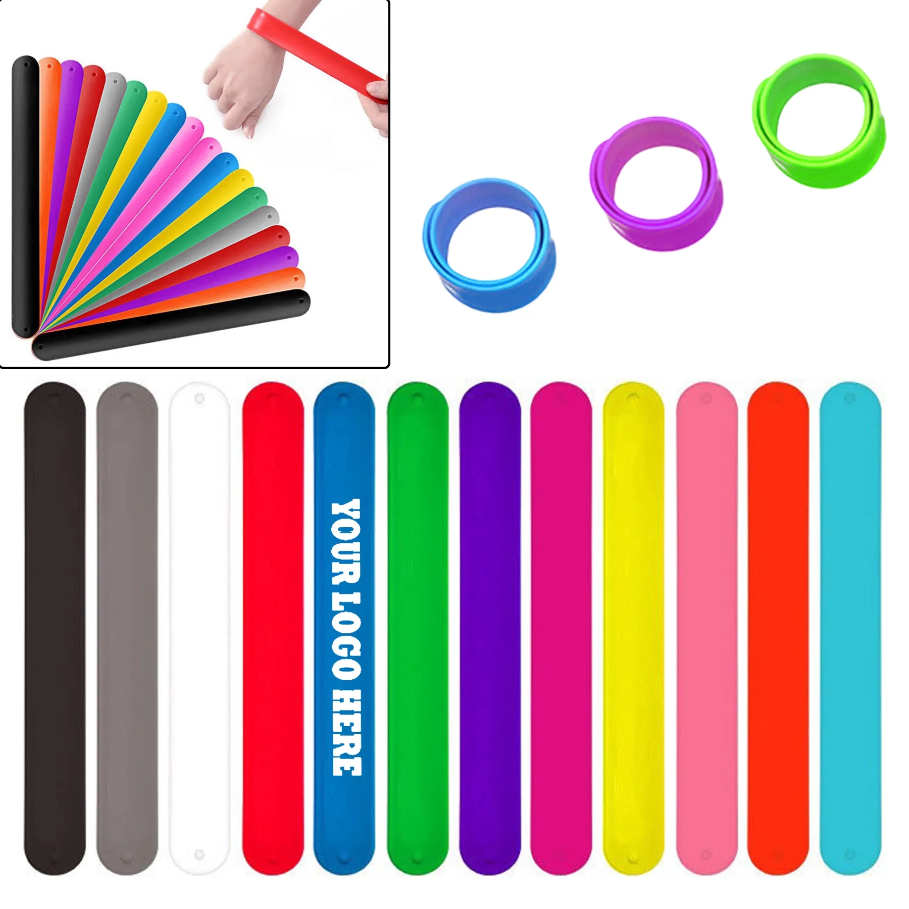Custom Silicone Slap Bracelets 4