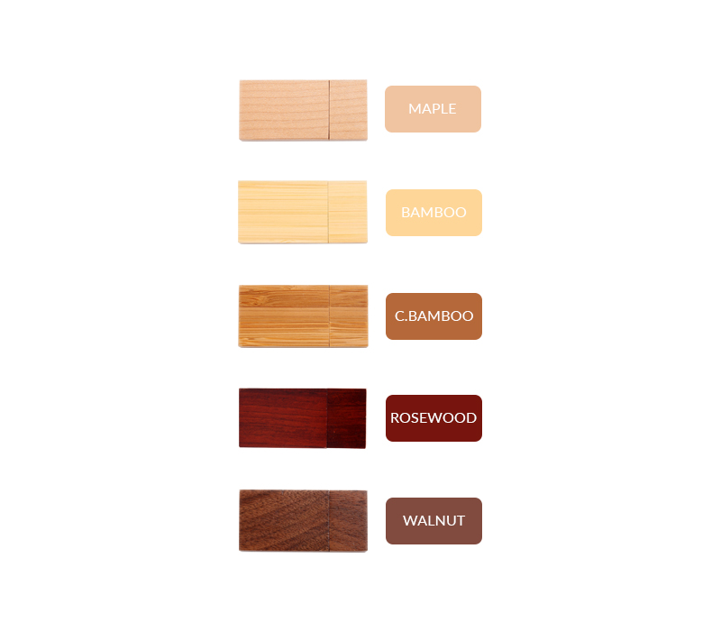 Rectangular Wooden USB Flash Drives with Magnetic Closure 16