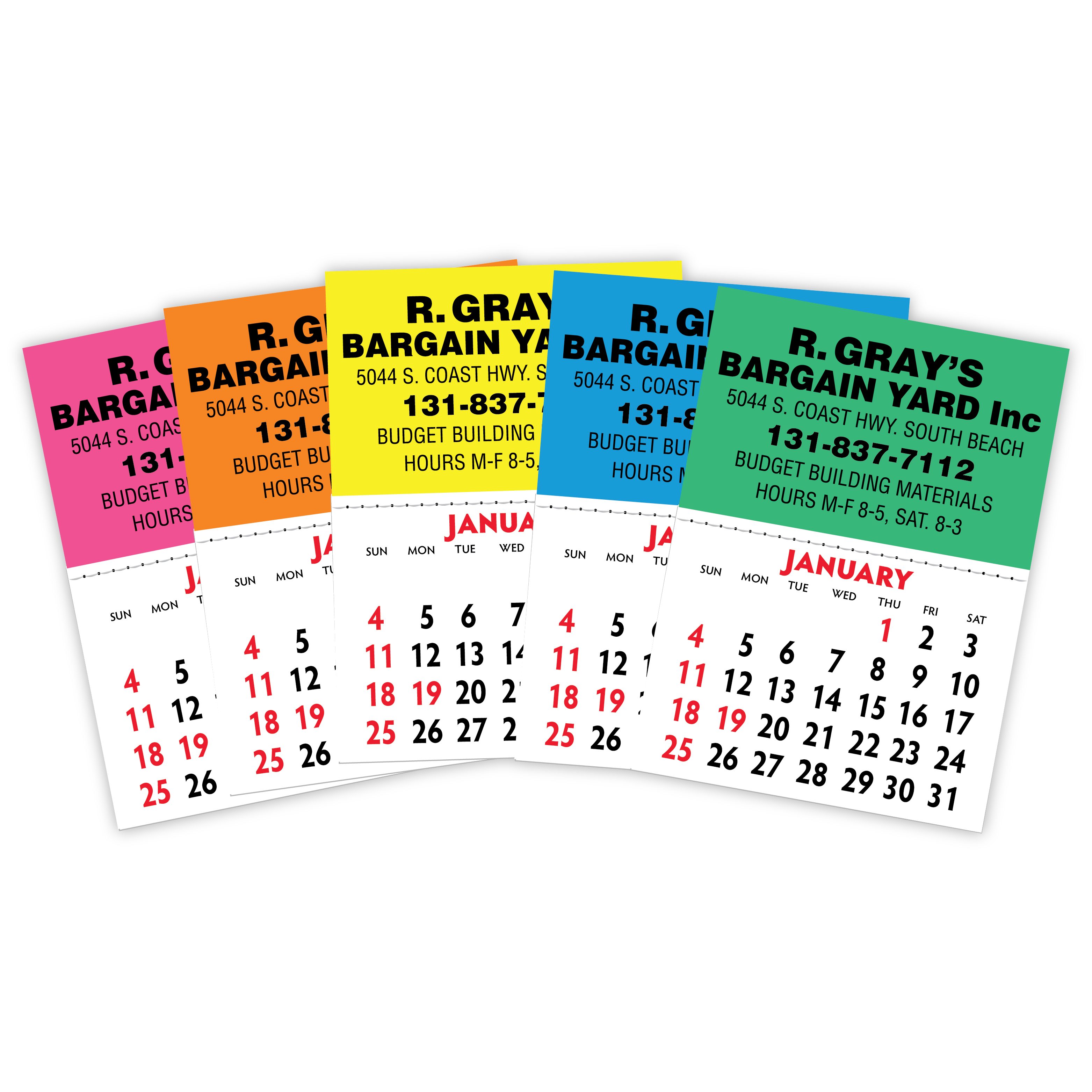 Kwik Stik Maxi Neon Padded Calendar 7