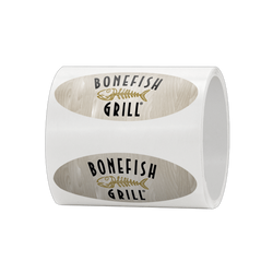 5" x 2" Oval Roll Labels