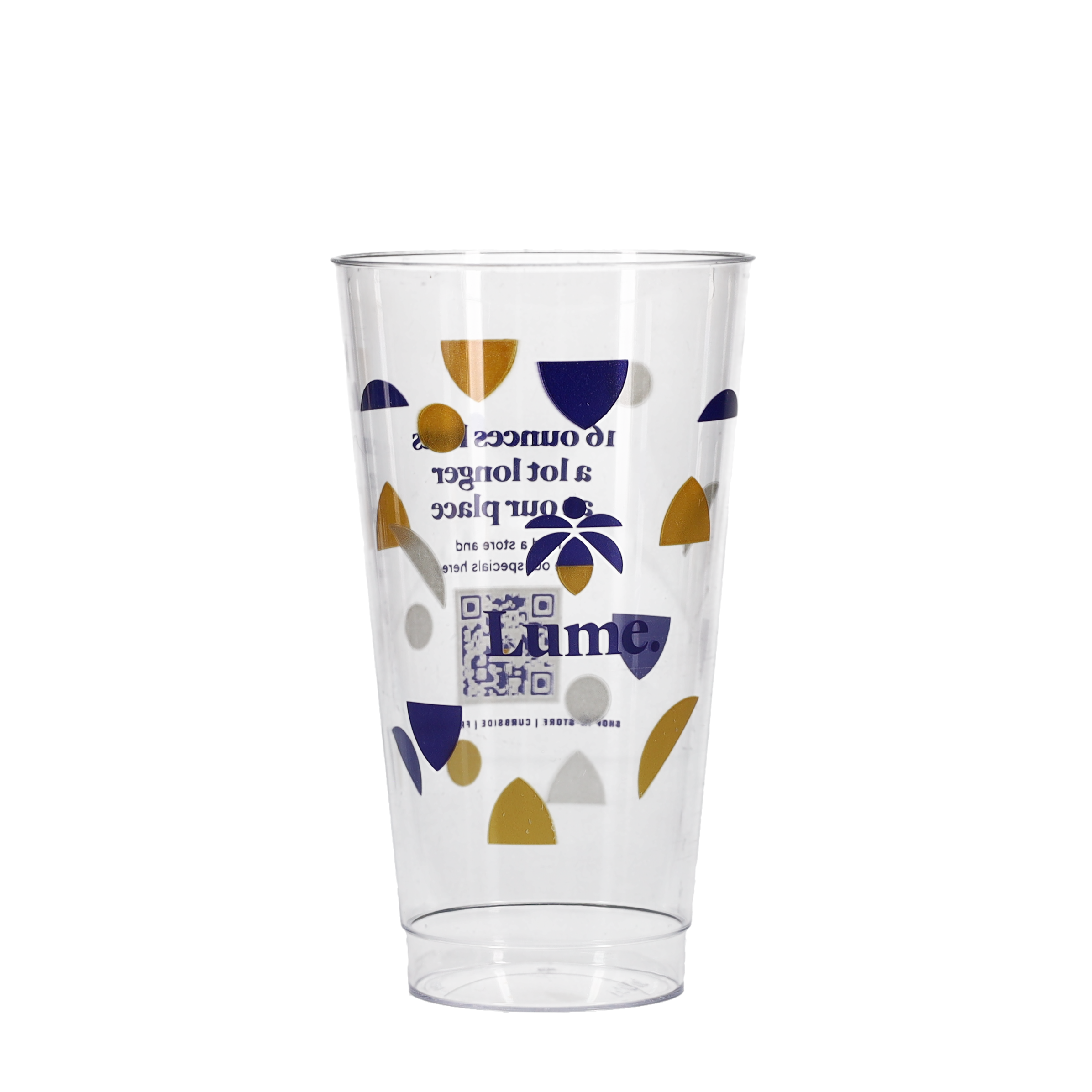 16 oz Hard Plastic Smooth Cup Clear Hi-Speed Print 5