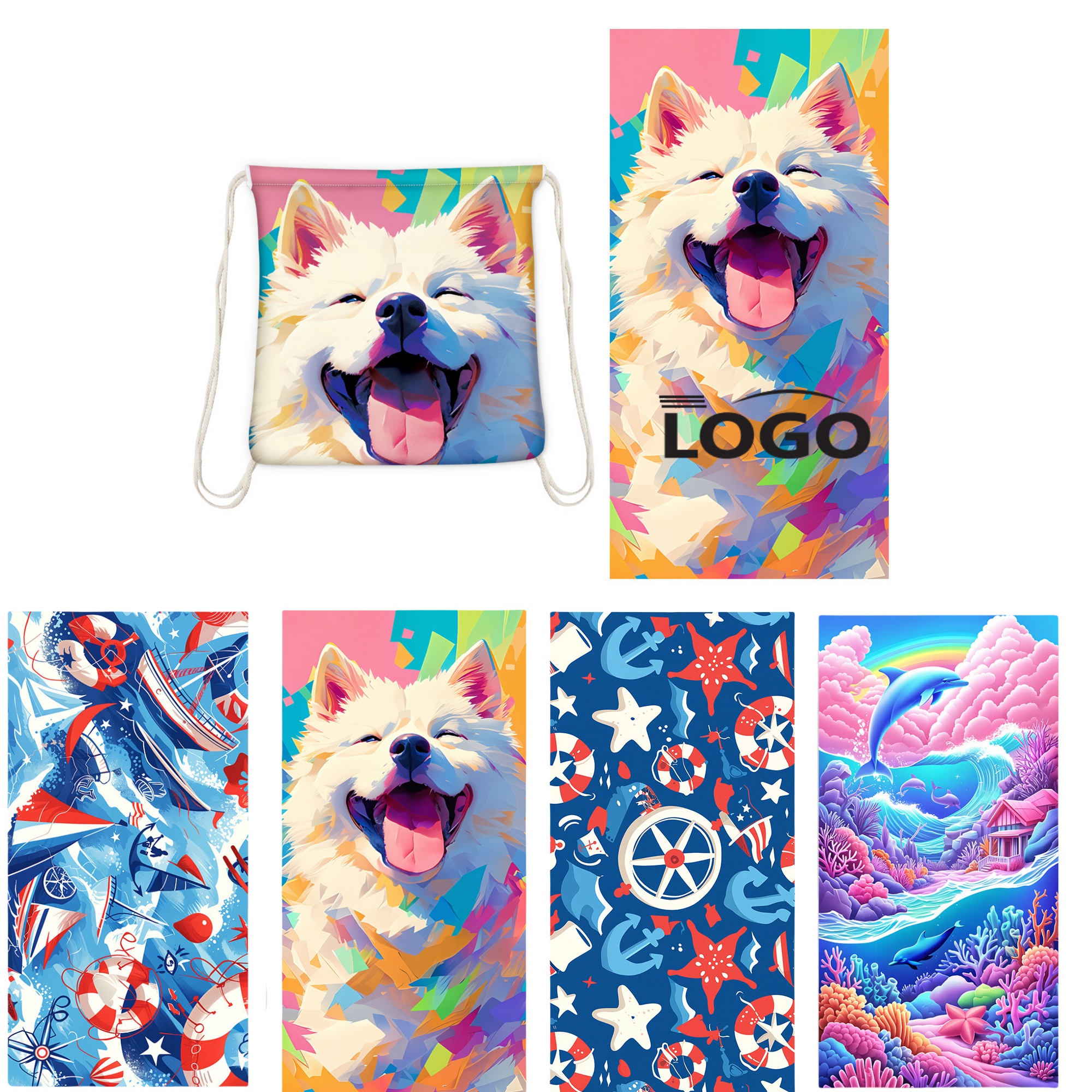 Full logo 2-in-1 Beach Towel