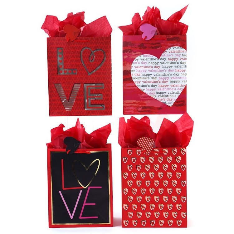 Large Valentine Gift Bags - "Love You Always" 4 designs 2