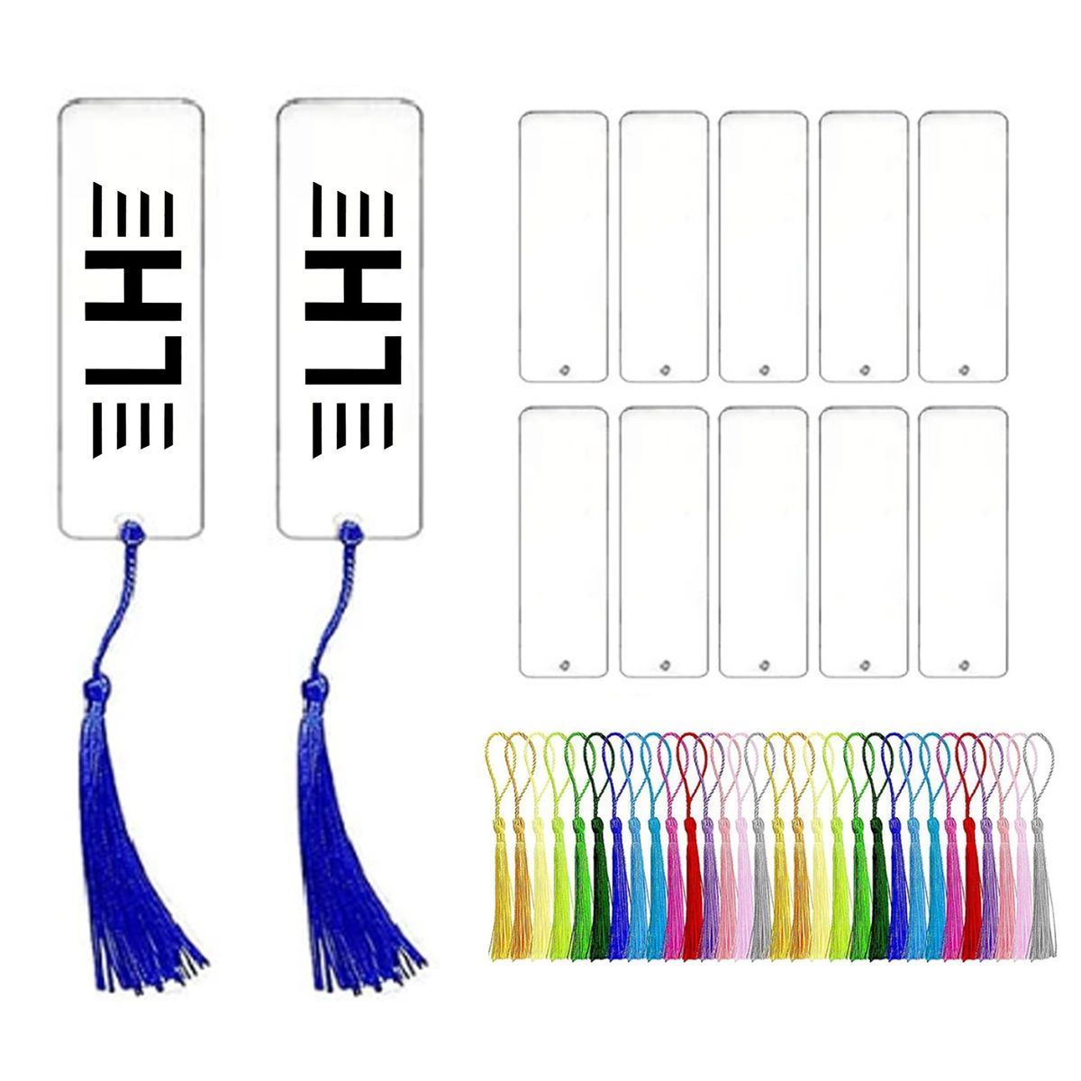Acrylic Bookmark with Tassels