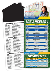 Magna-Card House Shape Magnet Football Schedules (3.5x9)