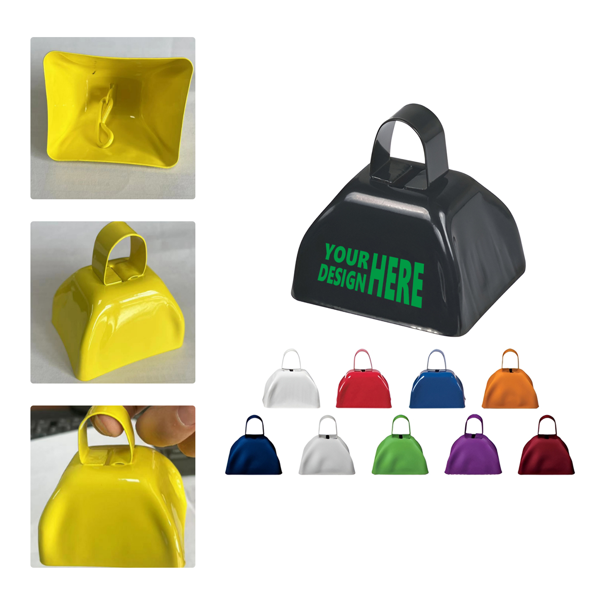MOQ 50 Custom Classic Colorful Cowbell 2